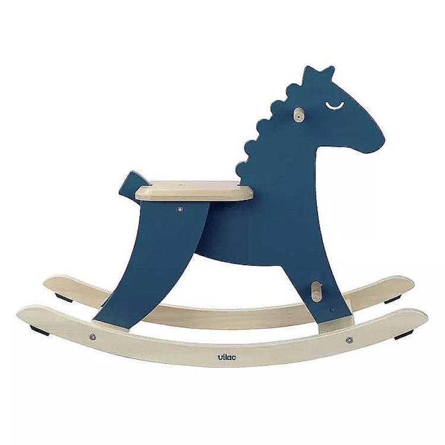 Kids Vilac Jouets D' Veil | Cheval Bascule Bleu - Vilac