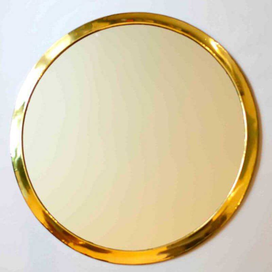 Maison & D Coration French Blossom Miroirs | Miroir Artisanal - Rond Bords Plats - Grande Taille