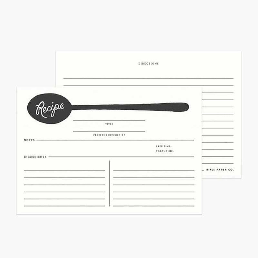 Lifestyle Rifle Paper Co. Fournitures | Set De 12 Fiches De Recettes