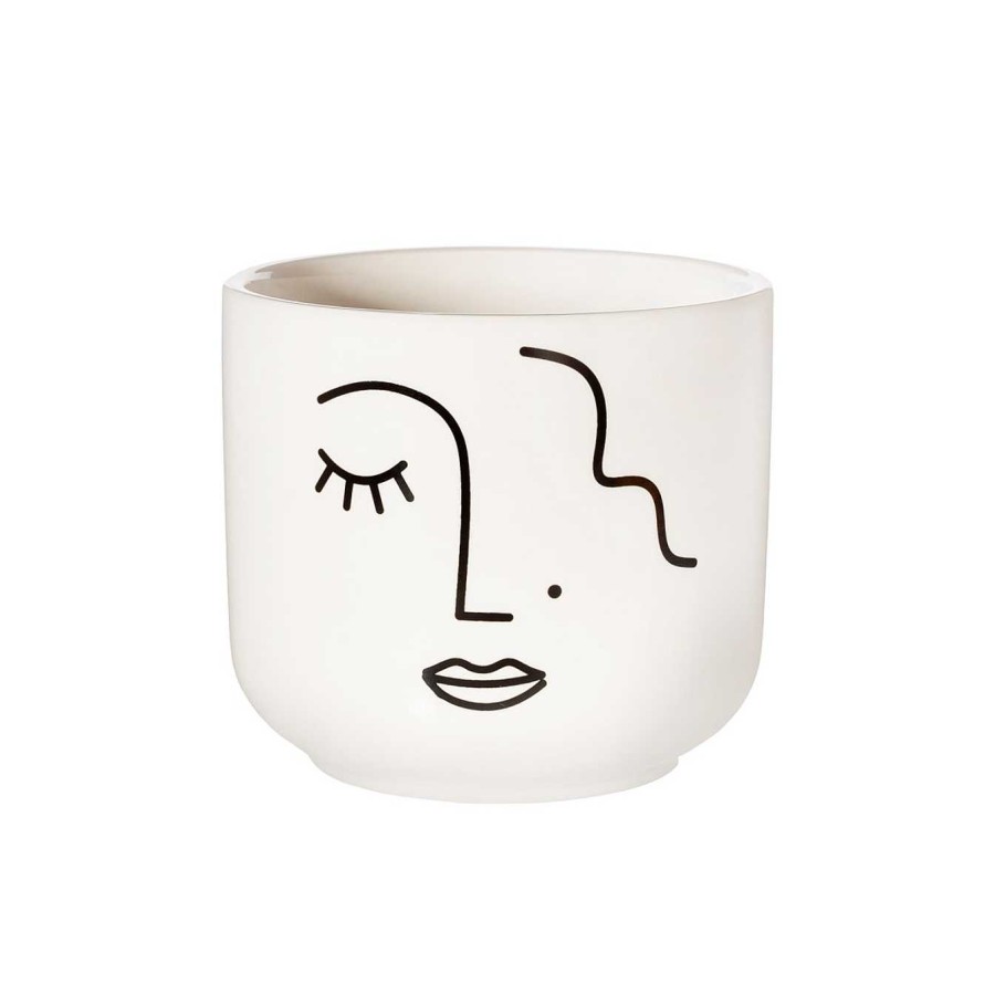 Lifestyle Sass & Belle Pots & Cache-Pots | Cache-Pot - Visage Abstrait