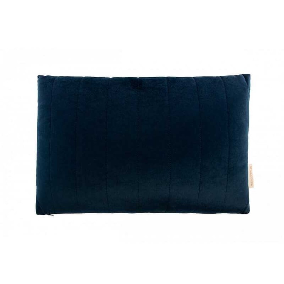 Maison & D Coration Nobodinoz Coussins | Coussin Akamba Velour Marine - Nobodinoz