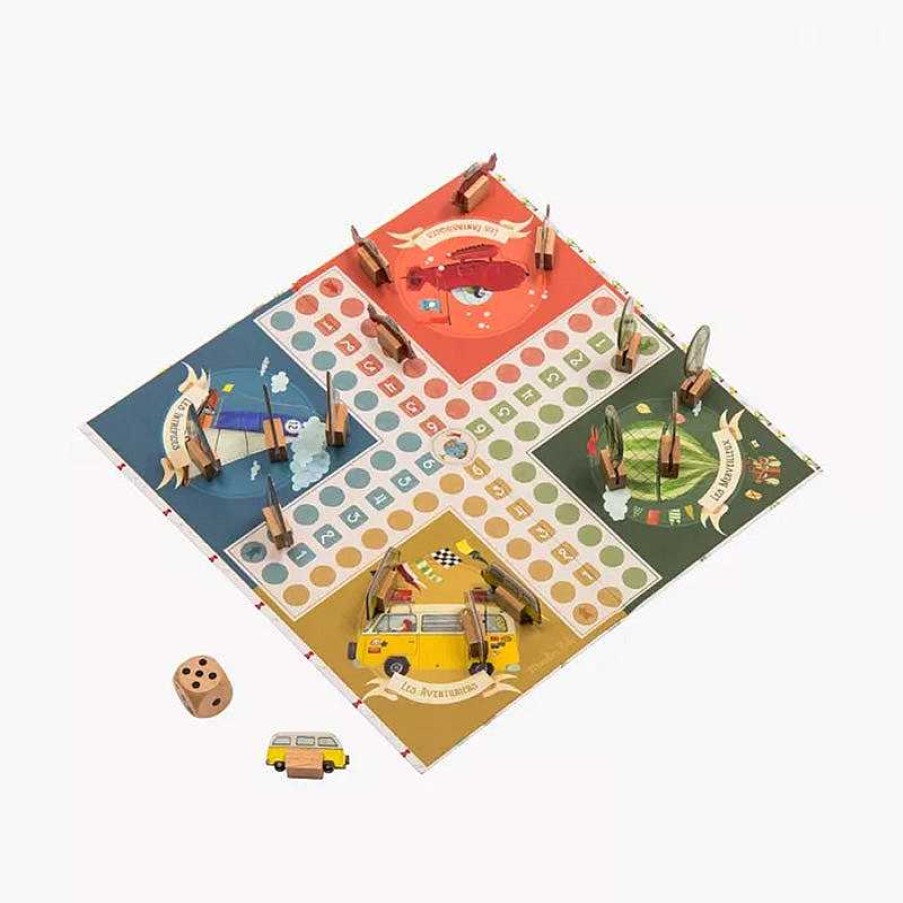 Kids Moulin Roty Puzzles & Jeux De Soci T | Jeu De Petits Chevaux - Moulin Roty