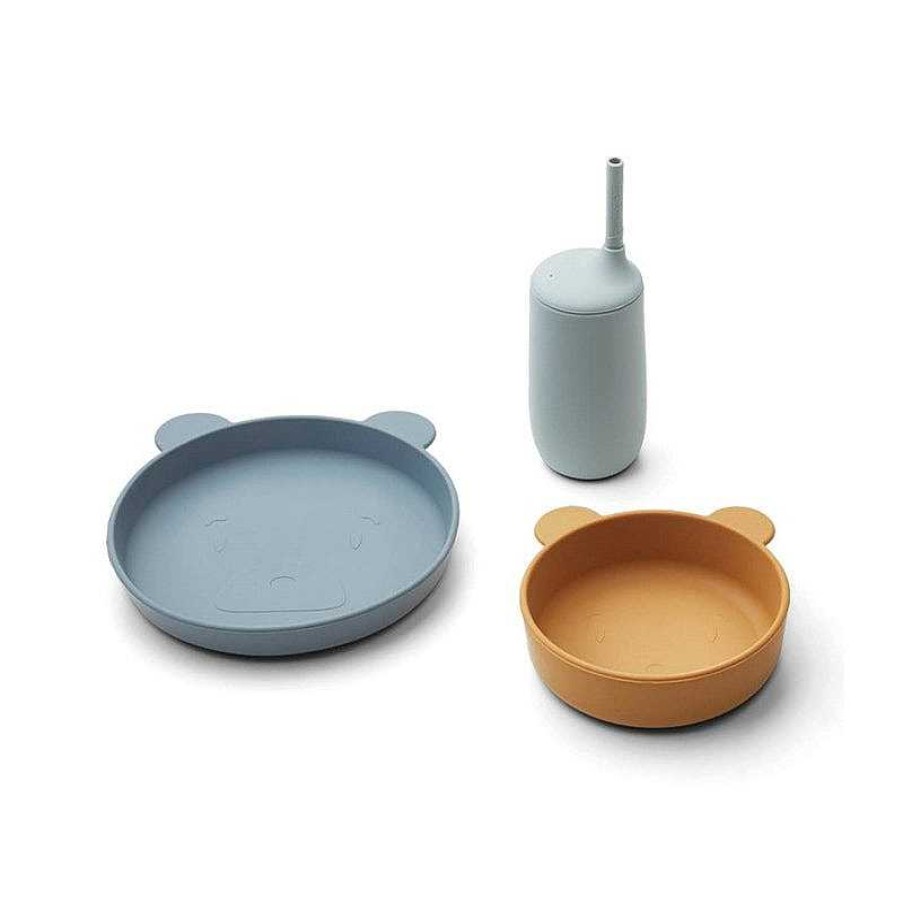 Kids Liewood Coffrets Repas | Set De Vaiselle - Ours Blue Multi Mix