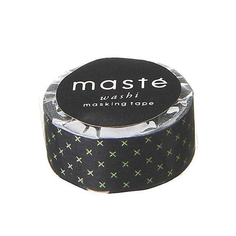 Lifestyle Mark's Inc. Fournitures | Ruban Adh Sif - Washi Tape Noir & Croix Vert