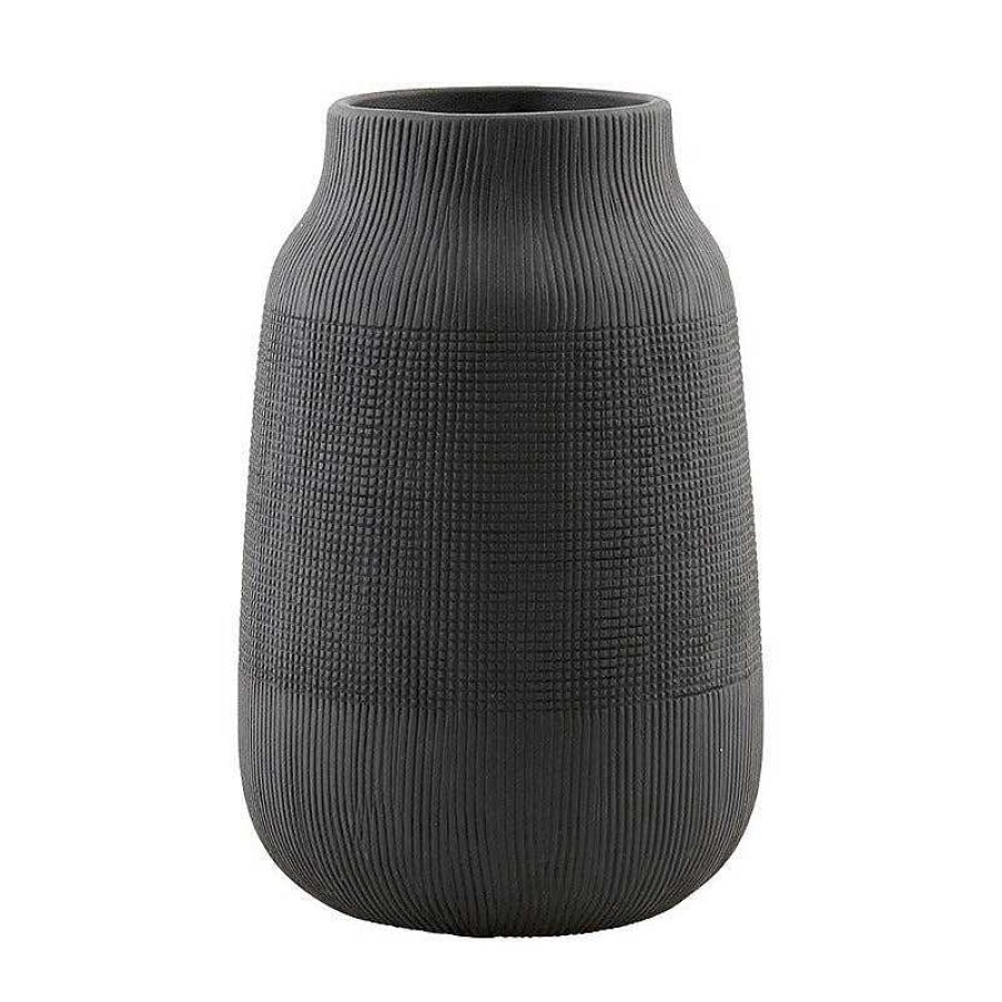 Maison & D Coration House Doctor Vases | Vase En Argile Groove - Noir