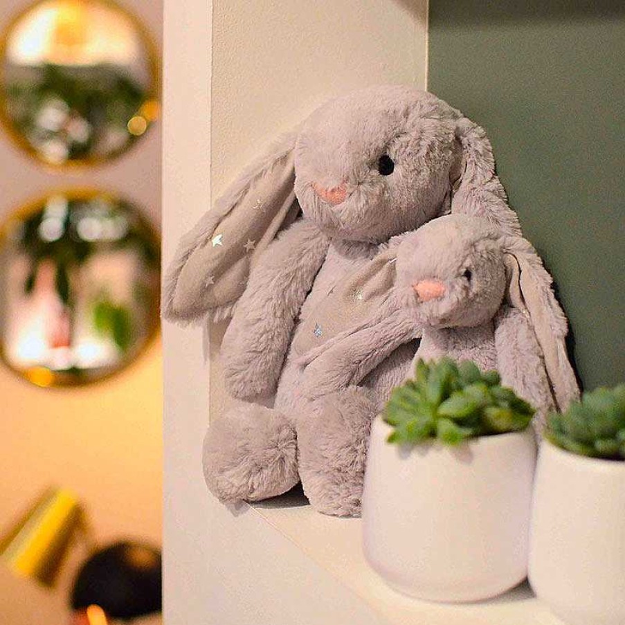 Kids Jellycat Doudous & Peluches | Jellycat - Bashful Petit - Lapin Gris Toiles