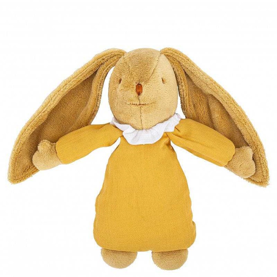 Kids Trousselier Doudous & Peluches | Lapin Nid D'Ange Doudou Musical - Coton Bio Curry