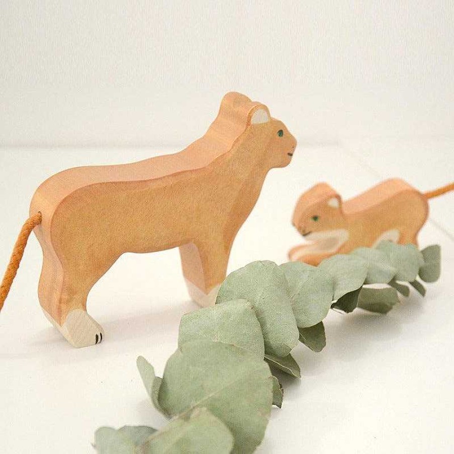 Kids Holztiger Figurines | Figurine En Bois - Lionne