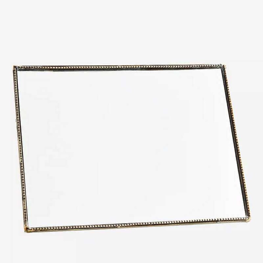 Maison & D Coration Madam Stoltz Miroirs | Miroir Horizontal Antique Brass - Madam Stoltz