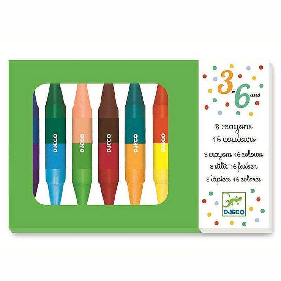 Kids Djeco Jeux Cr Atifs, De Loisir | 8 Crayons Doubles