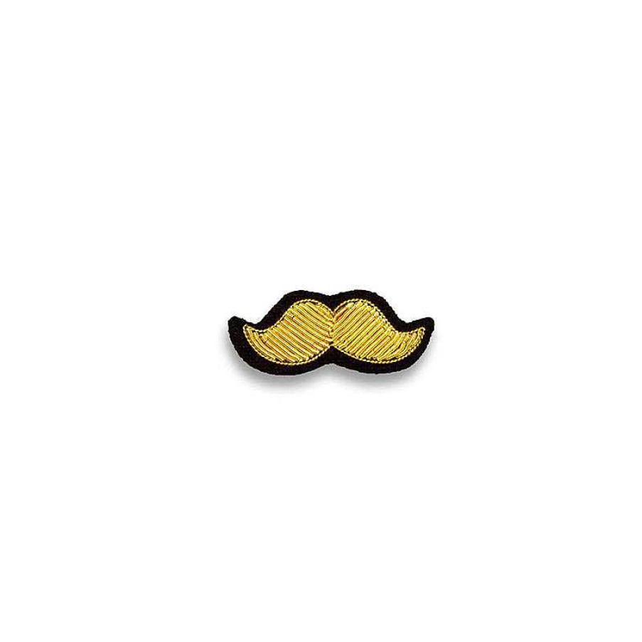 Femmes Macon et Lesquoy Broches & Pin'S | Broche Brod E - Moustache Dor E