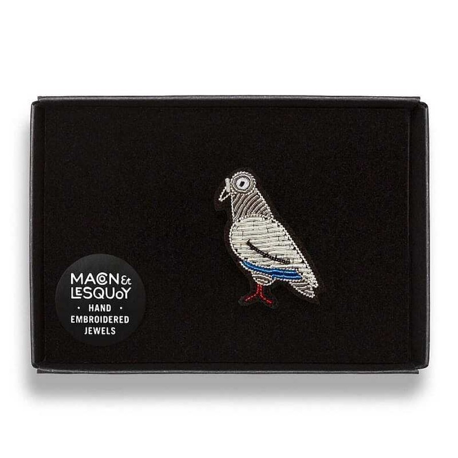 Femmes Macon et Lesquoy Broches & Pin'S | Broche Brod E - Pigeon