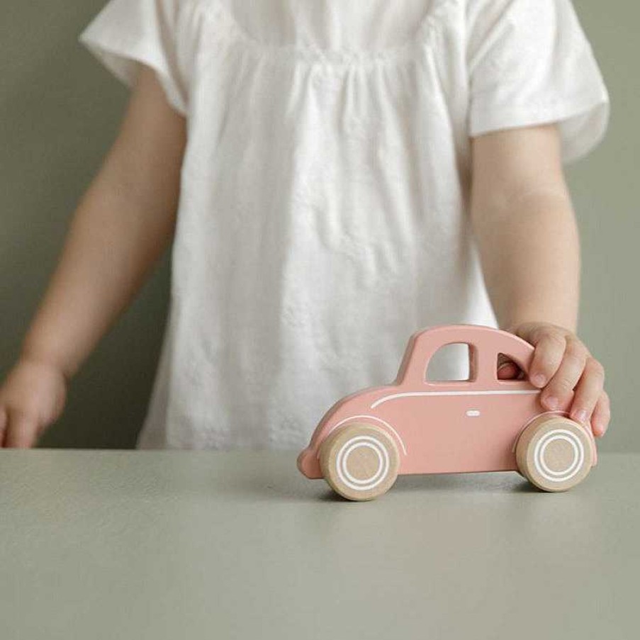 Kids Little Dutch Jouets Co-Responsables | Voiture En Bois - Rose