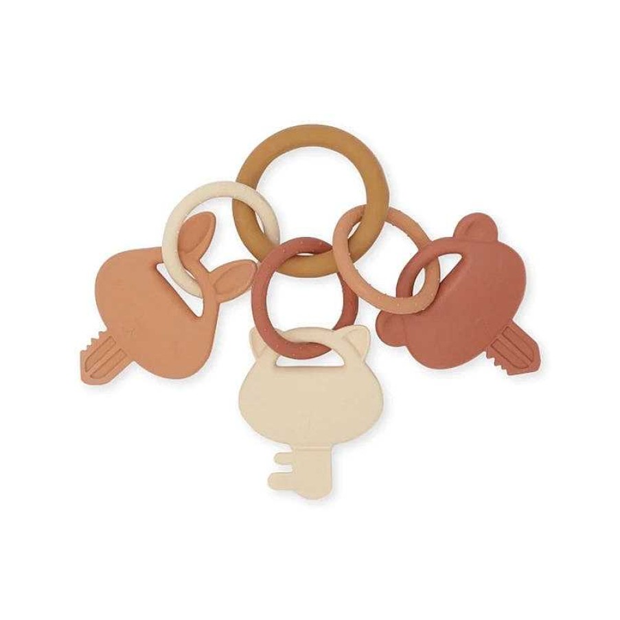 Kids Konges Slojd Anneaux De Dentition | Jouet De Dentition - Trousseau Cl S Brown Clay