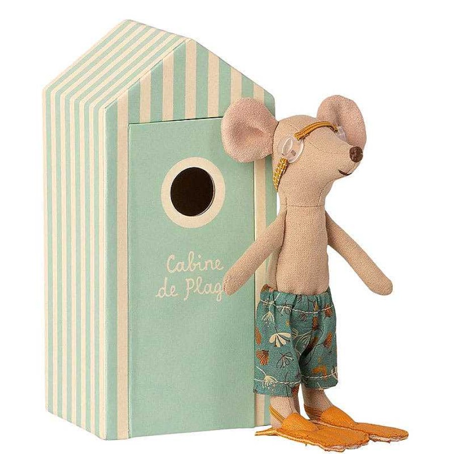 Kids Maileg Figurines | Figurine Souris - Grand Fr Re La Plage