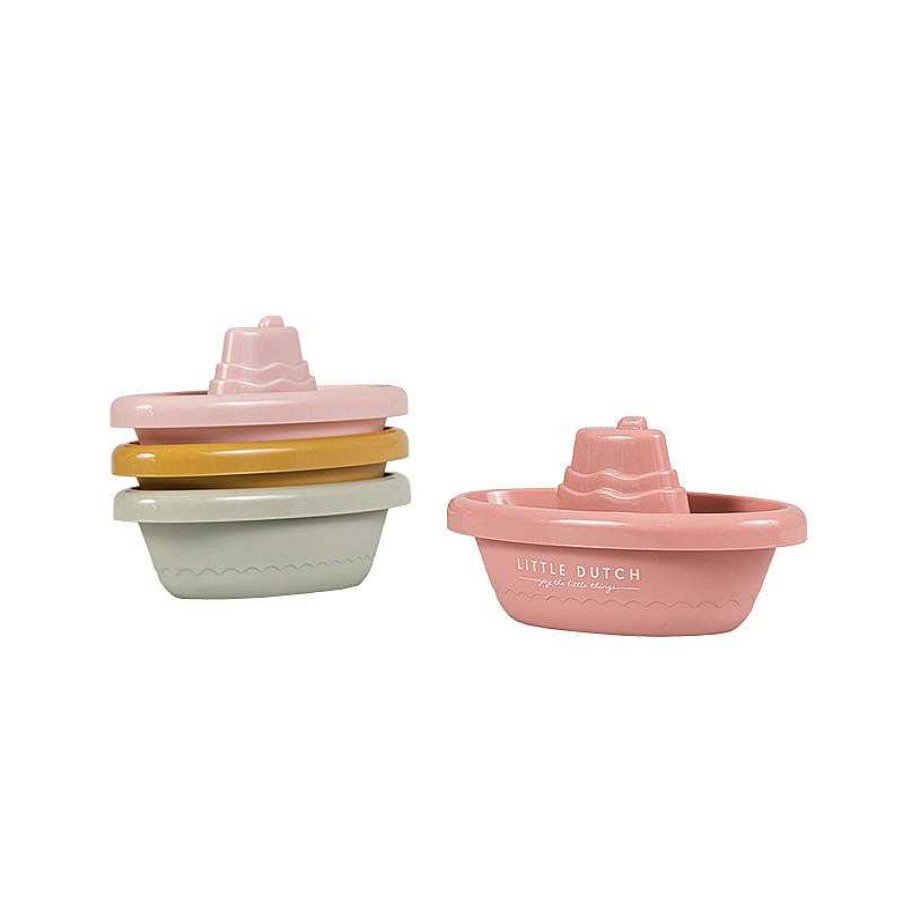 Kids Little Dutch Jouets De Bain | Bateaux De Bain Empiler Roses - Little Dutch