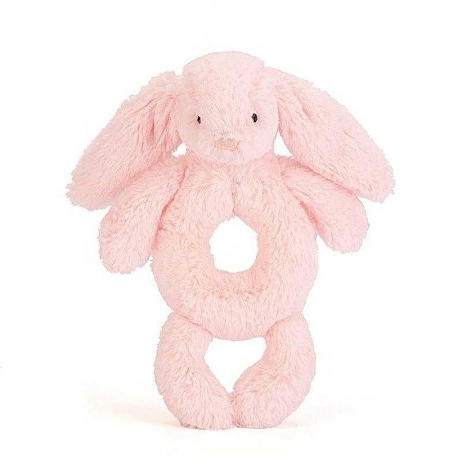 Kids Jellycat Doudous & Peluches | Hochet - Lapin Rose