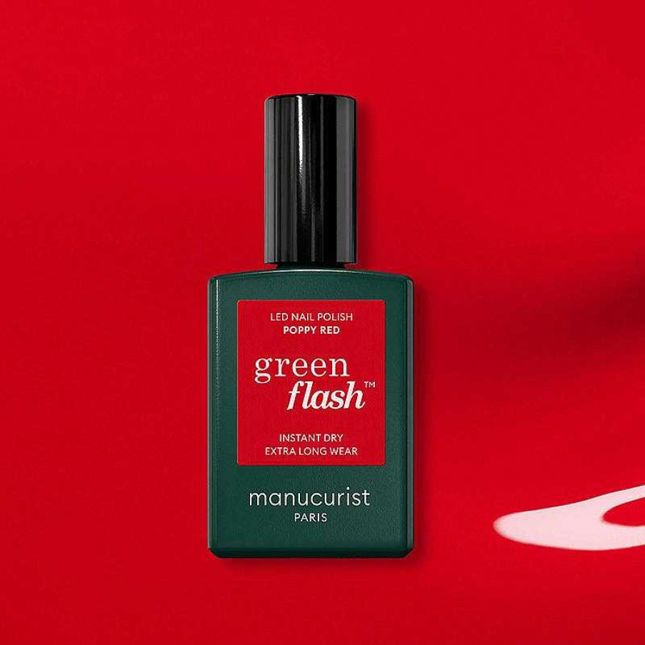 Femmes Manucurist Vernis Ongles | Manucurist - Vernis Led Green Flash Poppy Red