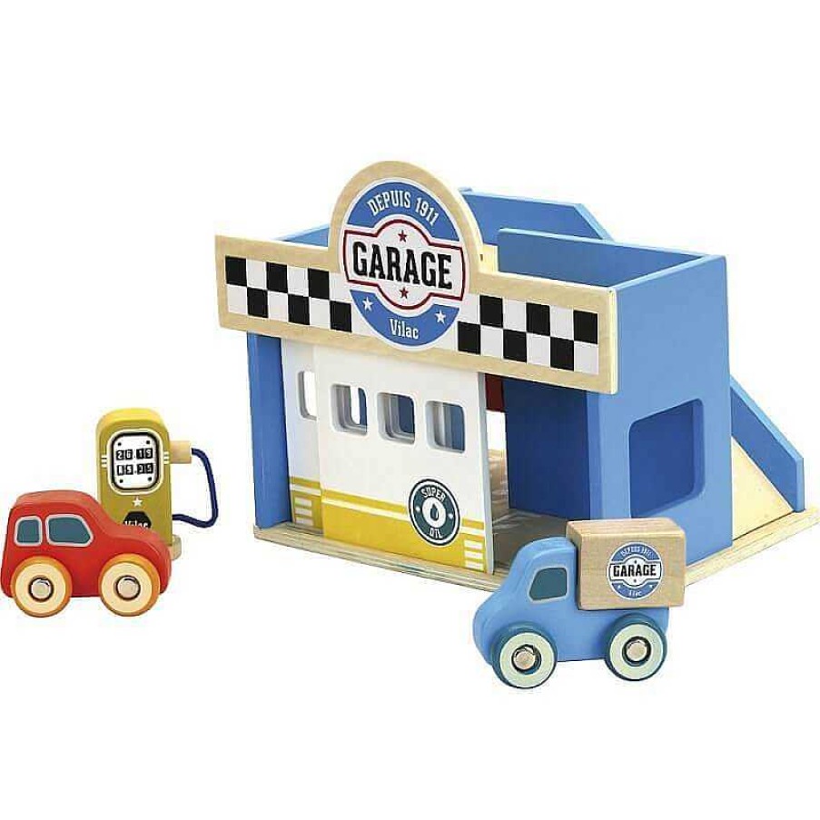 Kids Vilac Bateaux, Voitures, Trains | Garage En Bois - Vilacity