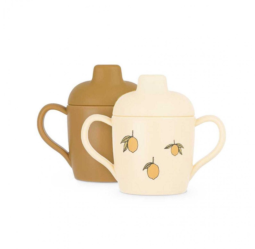 Kids Konges Slojd Vaisselle Enfant | Set De 2 Tasses - Lemon - Konges Slojd