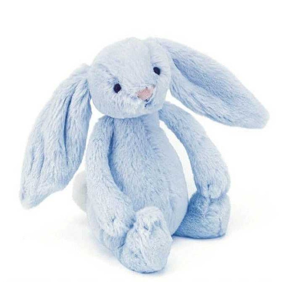 Kids Jellycat Hochets | Doudou Hochet Lapin Bashful - Bleu Small