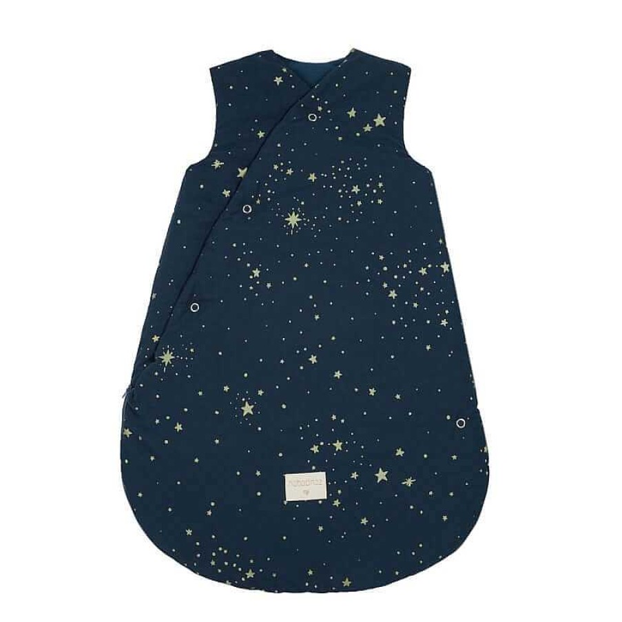 Kids Nobodinoz Gigoteuses & Tours De Lit | Gigoteuse D'Hiver Snowy Gold Stella Night Blue 6-18 M - Nobodinoz