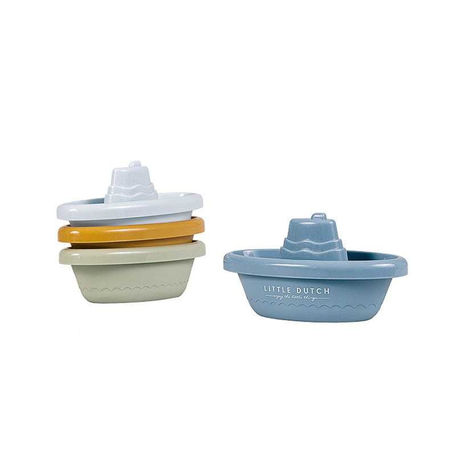 Kids Little Dutch Jouets De Bain | Bateaux De Bain Empiler Bleus - Little Dutch