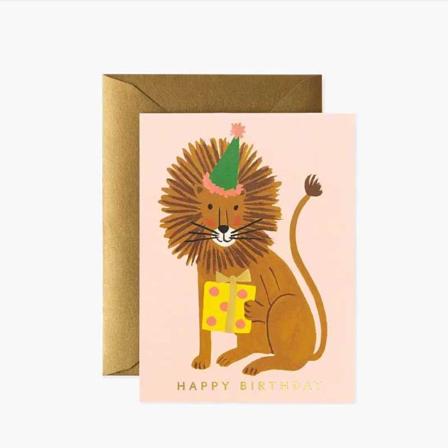 Lifestyle Rifle Paper Co. Anniversaires | Carte D'Anniversaire - Lion Birthday