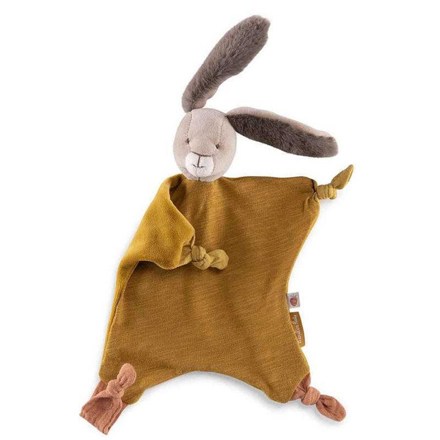 Kids Moulin Roty Doudous & Peluches | Doudou Lapin Ocre Trois Petits Lapins Moulin Roty