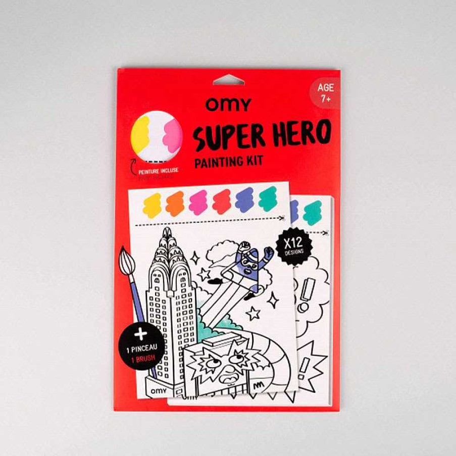 Kids OMY Design&Play Jeux Cr Atifs, De Loisir | Kit De Peinture - Super H Ros