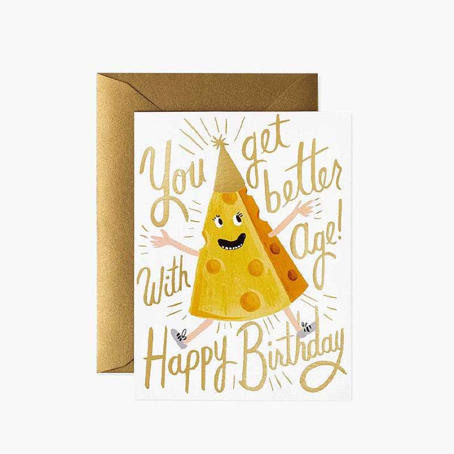 Lifestyle Rifle Paper Co. Anniversaires | Carte Double Anniversaire Better With Age - Rifle Paper Co