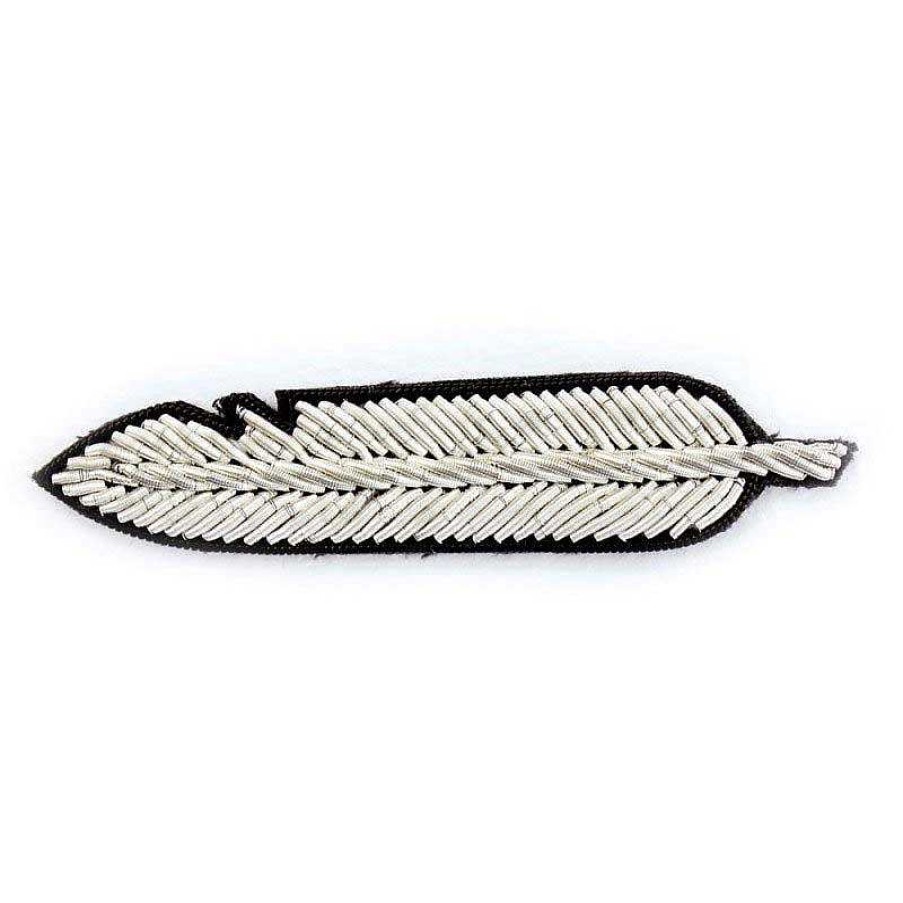 Femmes Macon et Lesquoy Broches & Pin'S | Broche Brod E Plume Argent E - Macon Et Lesquoy