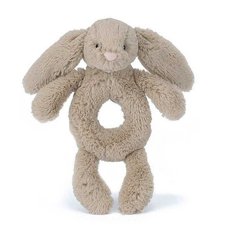 Kids Jellycat Doudous & Peluches | Jellycat -Hochet Lapin Beige