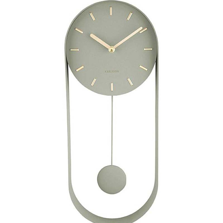 Maison & D Coration Karlsson Horloges, R Veils En Bois | Horloge Murale Pendule - Jungle Green