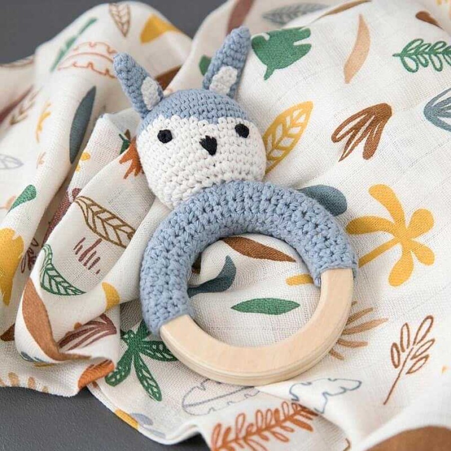 Kids Sebra Hochets | Hochet En Crochet - Lapin Bleu Poudr