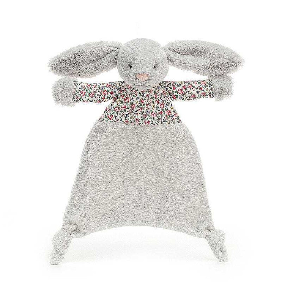 Kids Jellycat Doudous & Peluches | Doudou Plat - Lapin Blossom Gris