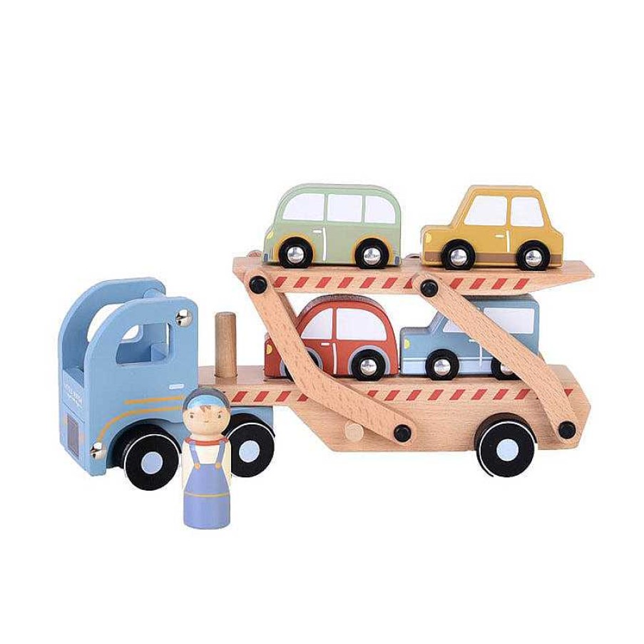 Kids Little Dutch Jouets Co-Responsables | Camion Transporteur En Bois - Little Dutch