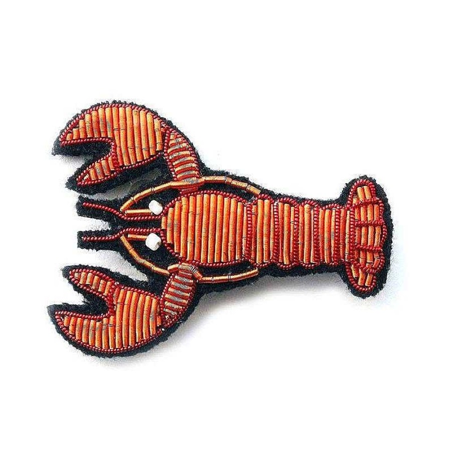 Femmes Macon et Lesquoy Broches & Pin'S | Grande Broche Brod E - Homard Orange