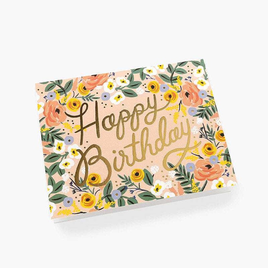 Lifestyle Rifle Paper Co. Anniversaires | Carte Double Anniversaire Florale - Rifle Paper Co