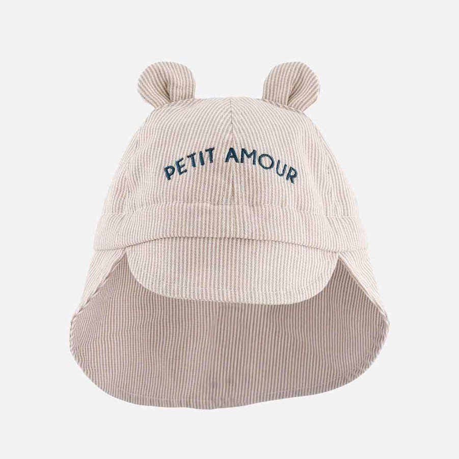 Kids Chamaye Accessoires | Chapeau B B Petit Amour Ray Beige - Chamaye