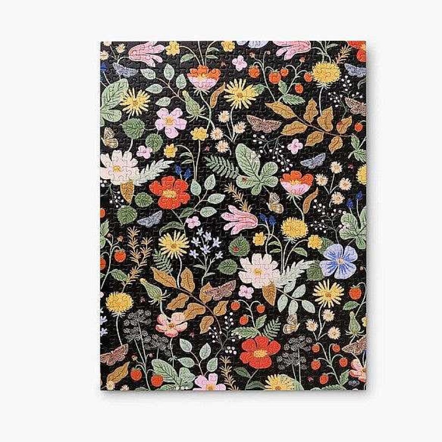 Kids Rifle Paper Co. Puzzles & Jeux De Soci T | Puzzle Strawberry Fields - Rifle Paper Co