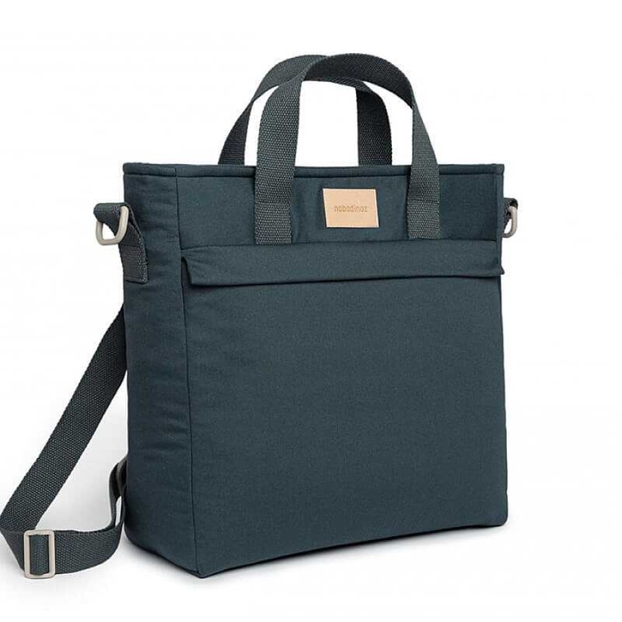 Kids Nobodinoz Sacs Langer | Sac Dos Langer Imperm Able Baby On The Go Carbon Blue - Nobodinoz