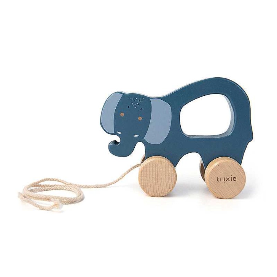 Kids Trixie Baby Jouets Co-Responsables | Jouet Tirer En Bois L Phant - Trixie Baby