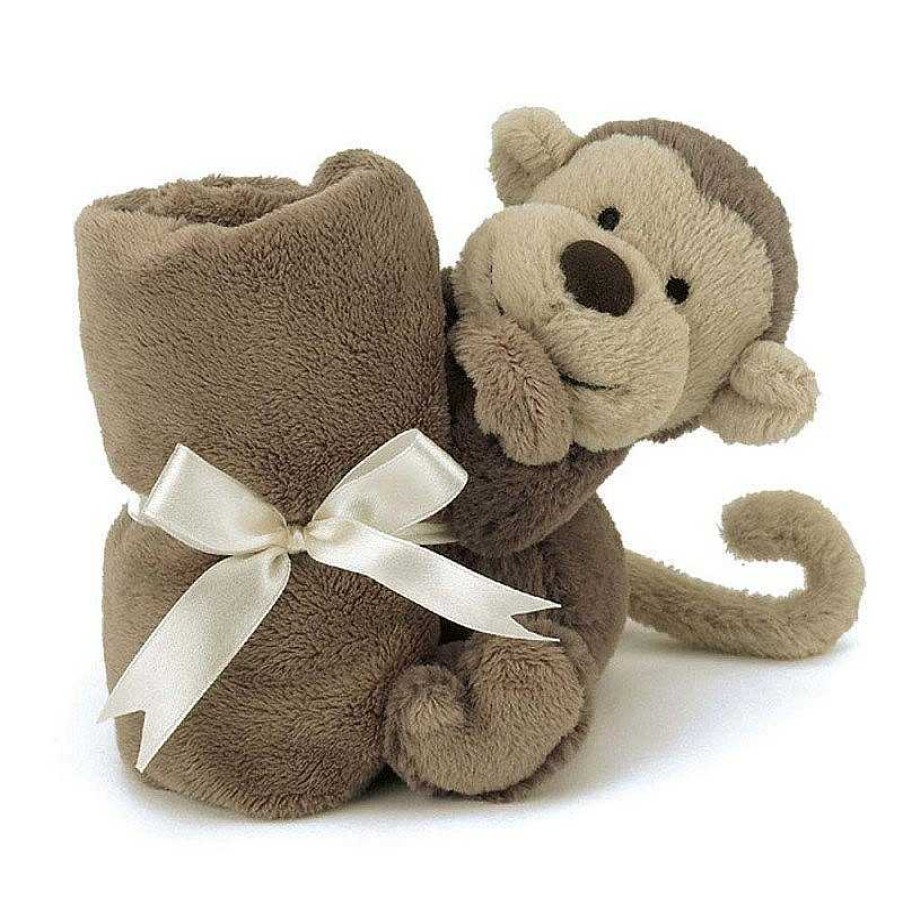 Kids Jellycat Doudous & Peluches | Doudou Plat Bashful - Singe