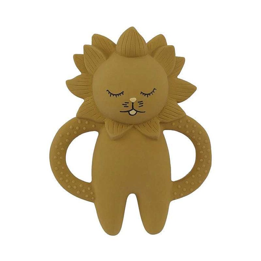 Kids Konges Slojd Anneaux De Dentition | Jouet De Dentition - Lion Mustard