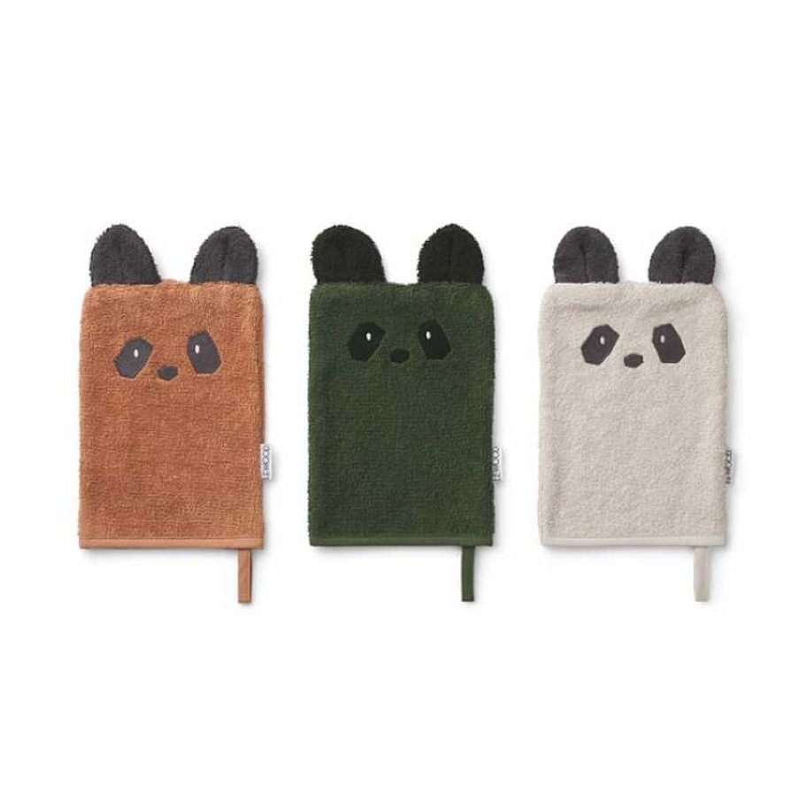 Kids Liewood Accessoires De Bain | Set De Gants De Toilette - Panda