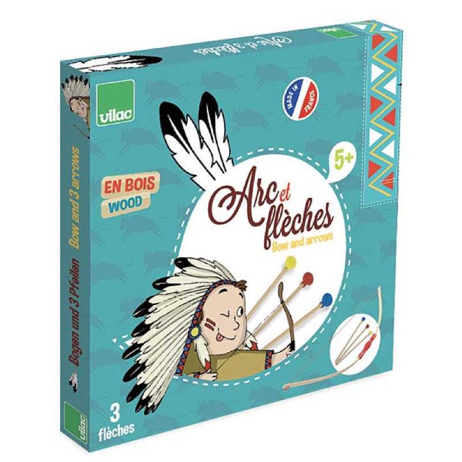 Kids Vilac Jeux D'Ext Rieur | Arc D Mont + 3 Fl Ches En Bo Te Cible