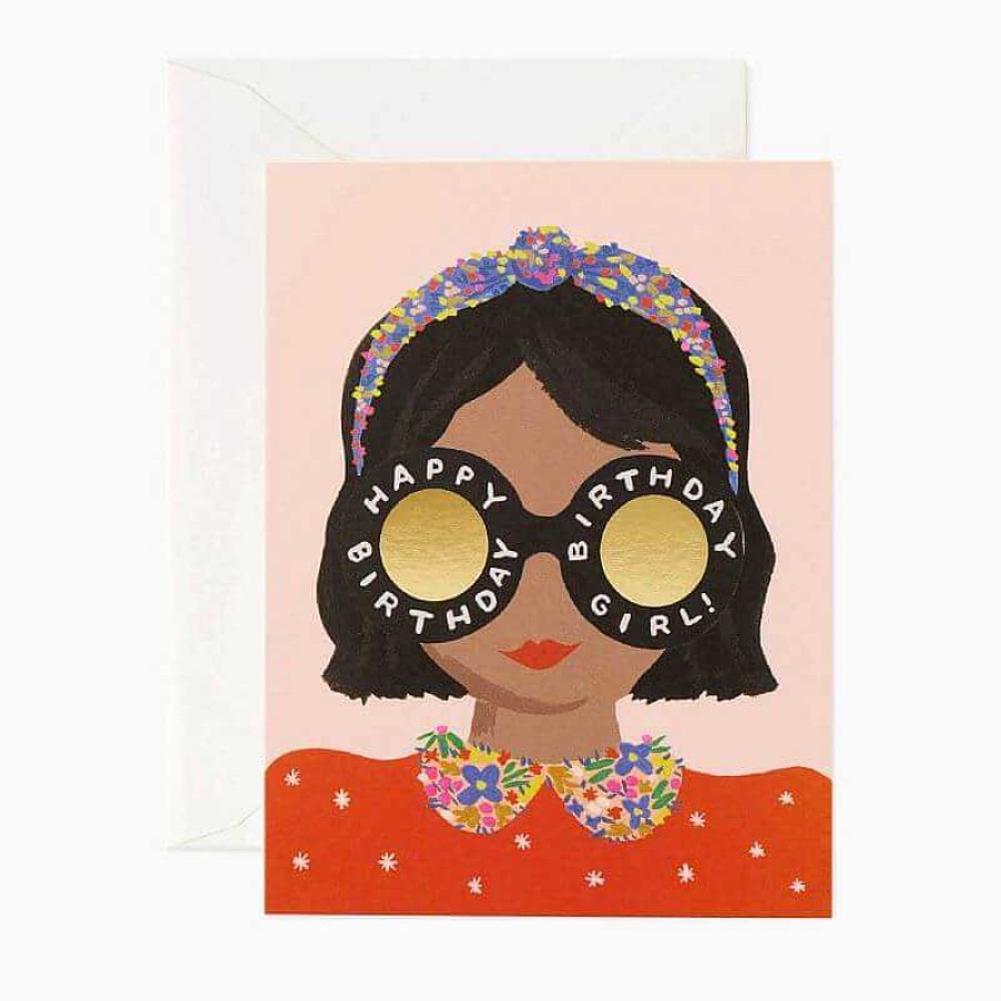 Lifestyle Rifle Paper Co. Anniversaires | Carte Double - Headband Birthday Girl - Rifle Paper Co