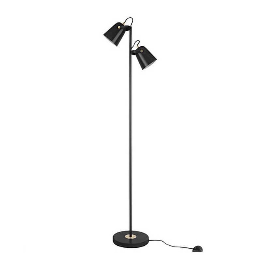 Maison & D Coration Present Time Liseuses & Lampadaires | Lampadaire Steady Noir - Present Time