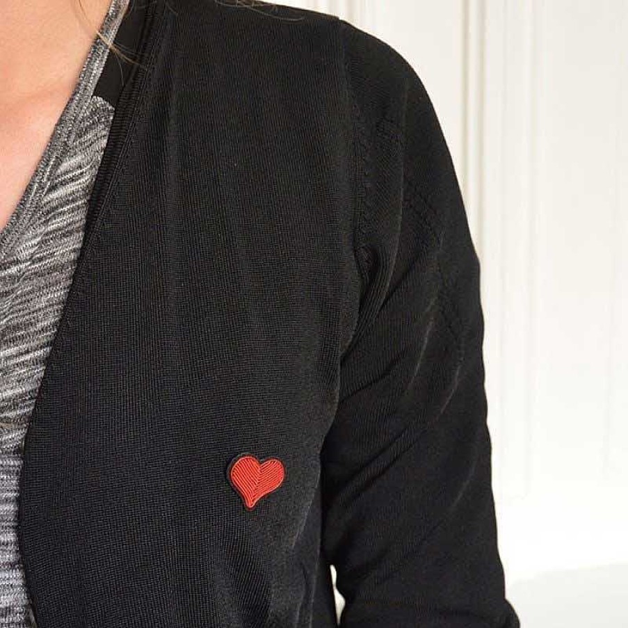 Femmes Macon et Lesquoy Broches & Pin'S | Broche Brod E Coeur Rouge - Macon Et Lesquoy